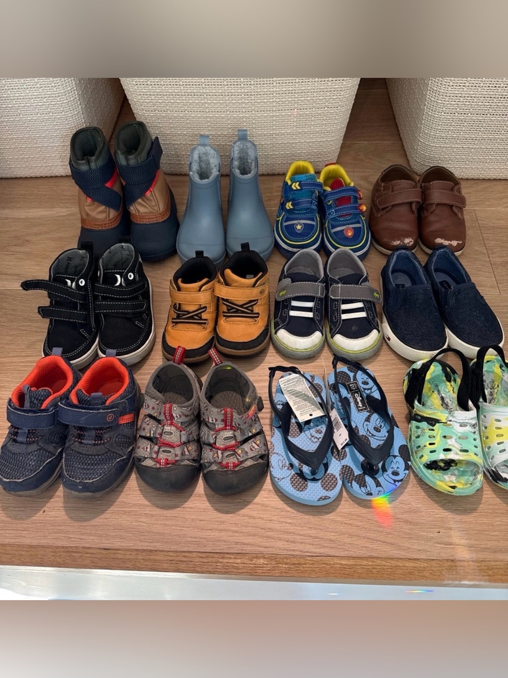 Kids 5/6 Shoes Bundle (12 pairs)- Boys Boots, Sneakers, Sandals